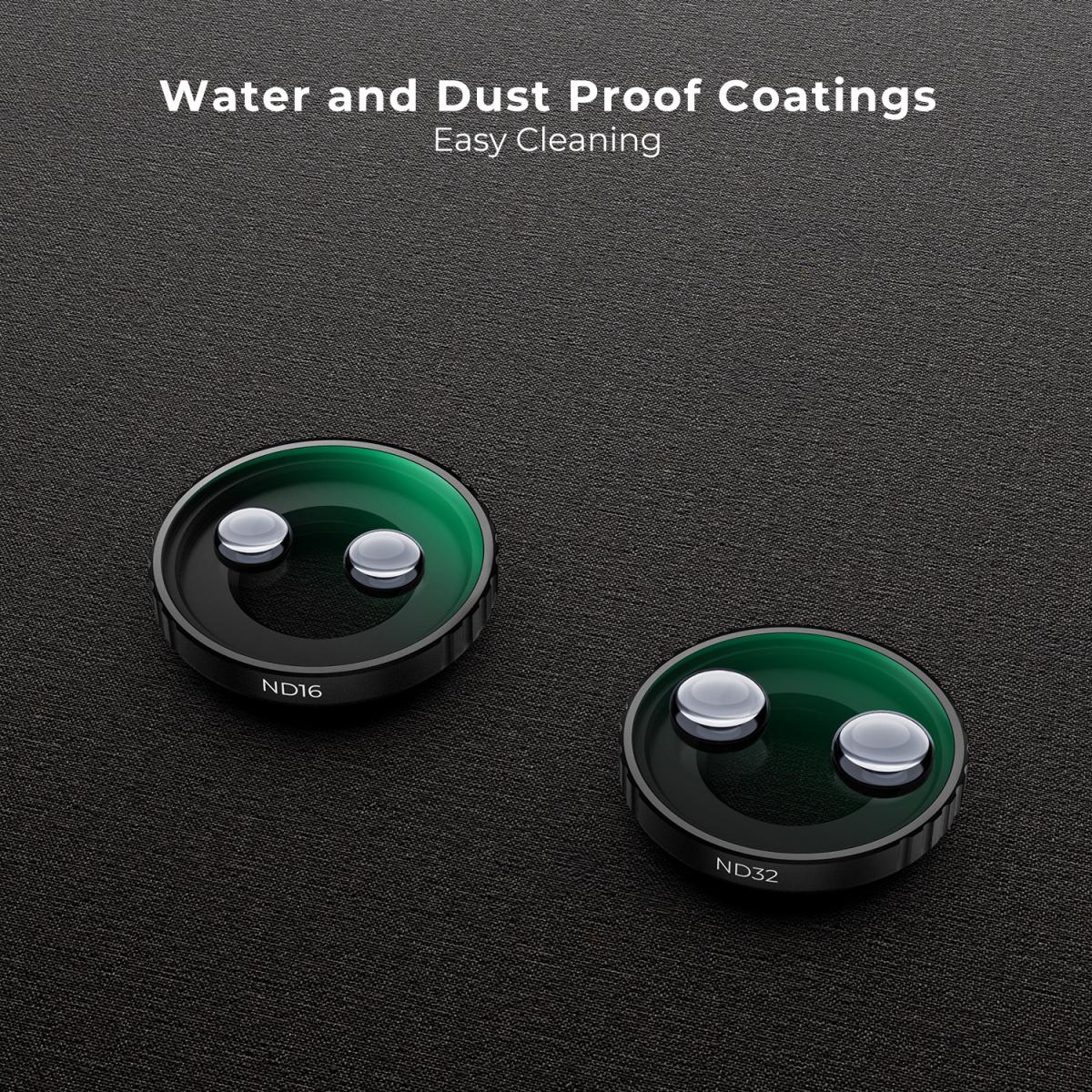 DJI Osmo Action 4 NDフィルターキット ND8+ND16+ND32+ND64 4パック、多層コーティング付き光学ガラスフィルター