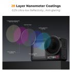 K&F Concept Push-in Fit ND Filter Kit Compatible with DJI Osmo Action 5 Pro, ND8 ND16 ND32 ND64 4 Pack Light Reduction Exposure Control Optical Glass Filters for Osmo Action 3/Action 4, Multi-Coated