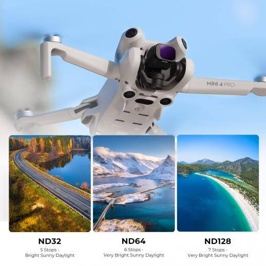 ND Filters Set For DJI 04 Pro - CPL ND8 ND16 ND32 ND64 ND256 Lens Filters