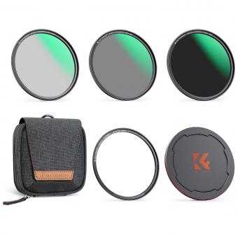 Kit 5 in 1 da 67mm con Filtri Magnetici K&F Concept (CPL+ND8+ND64) - Sistema di Cambio Rapido - Serie Nano-Xcel
