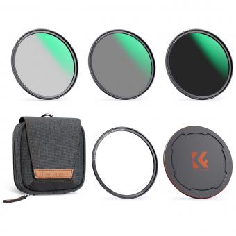 Kit de filtro de lente magnética 77mm, cpl + nd8 + nd64 + anel adaptador magnético + tampa de lente magnética 5 em 1, sistema de troca rápida, série nano x