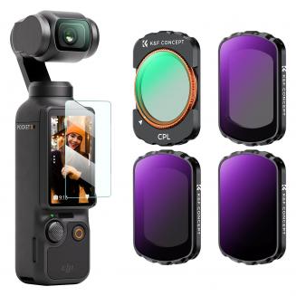 Conjunto de filtro magnético CPL + ND (4 + 5 + 6 pontos) para DJI Osmo Pocket 3, vidro óptico multirrevestido/HD/compatível com cardan