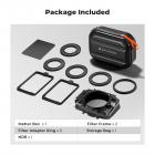 Matte Box Kit+ND8 Square Filter Compatible with Two 4x5.65" Square Filters Includes 67/72/77/82/95mm Adapter Rings Nano-Xcel Series