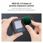 K&F Concept Variable ND Filter Set Compatible with GoPro Hero 13 Black, ND2-32 & ND32-512 Neutral Density Light Reduction Filters for Go Pro Hero 12/11/10/9 Black, Multi Coated HD Optical Glass