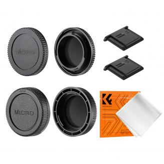 Olympus M4/3 Mount Body Cap*2 + Lens Rear Cap*2 + Hot Shoe Cap*2 + Cleaning Cloth*1 Compatible with Olympus E-M1X, E-M1 II, E-M5 III, E-M10 IV, E-PL9, E-PL8, E-P7