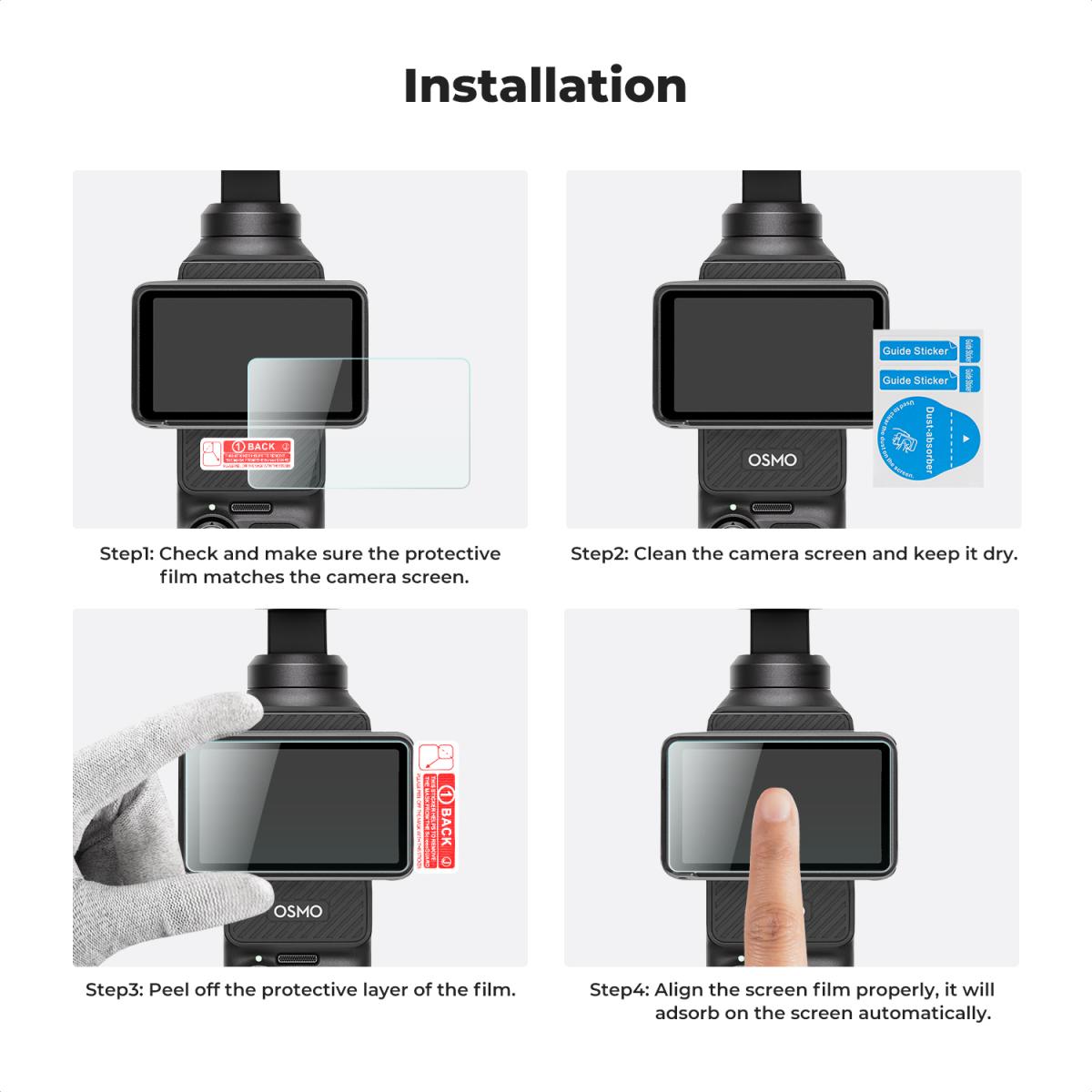 BROTECT Glass Screen Protector for DJI Osmo Pocket 2 (Display Lens) Screen Protector [9H Hardness, Protective Glass-Foil Not Tempered Glass