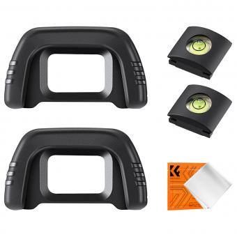 Nikon DK-21 Camera Viewfinder Eyecup*2+Hot Shoe Level*2+Vacuum Cleaning Cloth*1 for Nikon D7000, D750, D610, D600, D300, D200, D100, D90, D80, D70, D70s