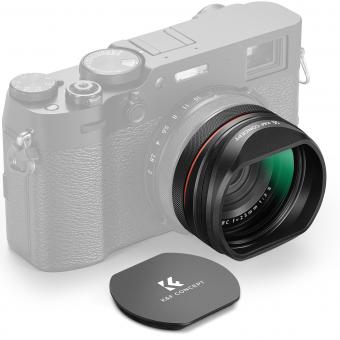 Kit Filtre MCUV 49 mm + Pare-Soleil Carré Métal pour Fujifilm X100VI X100V X100F X100T X100S, Combo d'Accessoires Rétro Compatible avec Bouchon d'Origine