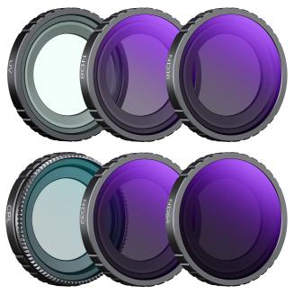 Kit de filtros CPL+UV+ND8+ND16+ND32+ND64 28 multicamadas revestidos compatíveis com câmera de ação Insta360 GO 3S