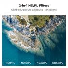 ND/PL Filter Set Compatible with DJI Avata 2, 4 Pack ND8/PL ND16/PL ND32/PL ND64/PL Polarizer Neutral Density Drone Lens Accessories,Multi Coated/HD Optical Glass/Gimbal Safe