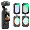 4 Pack Magnetic Effect Filter Set Compatible with DJI Osmo Pocket 3, Black Diffusion 1/4 + Blue Streak + Light Pollution Reduction + Star Light Filter, Create Cinematic Film Effect