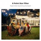 4 Pack Magnetic Effect Filter Set Compatible with DJI Osmo Pocket 3, Black Diffusion 1/4 + Blue Streak + Light Pollution Reduction + Star Light Filter, Create Cinematic Film Effect