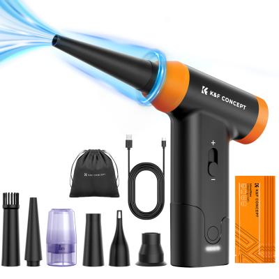 K&F Concept 14 in 1 Compressed Air Duster, Stepless Adjustable 150000RPM Electric Air Duster, Adjustable&Portable Air Blower for Deep Clean, Computer Keyboard Car Home- Replace Compressed Air Cans