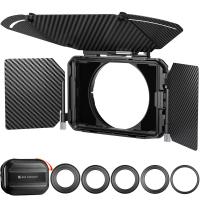 Matte Box Kit with 2 Lens Frames and 67/72/77/82/95mm Adapter, Suitable for 4x5.65" Square Filters