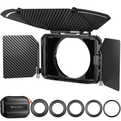 Matte Box Kit with 2 Lens Frames and 67/72/77/82/95mm Adapter, Suitable for 4x5.65