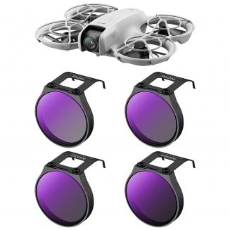 DJI NEO Done ND Filter Kit 4 Pack ND8+ND16+ND32+ND64 Neutral Density Light Reduction Filters, Multi Coated HD Optical Glass /  Aluminum Frame