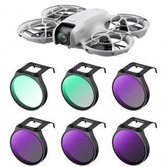 DJI NEO Done ND & CPL Filter Set 6-Pack UV+CPL+ND8+ ND16+ ND32+ND64 Polarizer Neutral Density Drone Lens Filter, Multi-Coated HD Optical Glass / Aluminum Frame