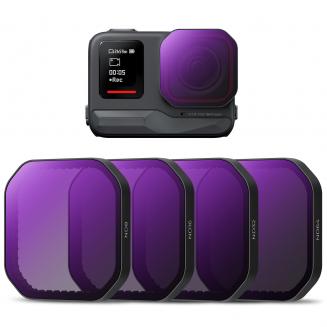 Insta360 Ace Pro 2 ND8 + ND16 + ND32 + ND64 4パック減光フィルター、光量低減、露出制御HD光学ガラスマルチコート