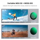 Variable ND2-32 & ND32-512 Filter Kit Compatible with DJI Osmo Action 5 Pro/Osmo Action 4/Osmo Action 3, Snap-on Installation, no need to remove the original filter