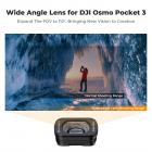 DJI Osmo Pocket 3 1.2X Anamorphic Lens + 10X Macro Lens + Wide-Angle Lens + ND8 + ND32 + ND128 + CPL + Black Mist 1/4, 8 Pack Filter Set Magnetic Attach / Multi-Coated / Optical Glass + 6pcs Camera Screen Protector