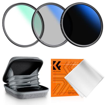 82mm MCUV+CPL+ND2-400 (1-9 Stops) Lens Filter Kit - 18-Layer Coated Optical Glass with Pouch & Cleaning Cloth - Nano-Klear Series