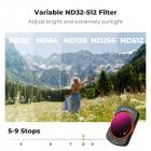 K&F CONCEPT Variable ND2-ND32 & ND32-ND512 Filter Kit Compatible with DJI Osmo Pocket 3 Creator Combo Accessories, Limited Stops Neutral Density Magnetic Attach Filters, Action Camera Accessories