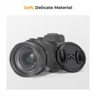 37mm Snap-On Center Pinch Lens Cap 7 in 1 with Anti-Loss Keeper Leash Compatible with Nikon, Canon, Sony, Fujifilm Camera Lenses