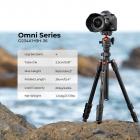 64"/1.6m Camera Tripod Lightweight Vlog Travel Tripod Compact Flexible & Portable 17.6lbs/8kg Load with Portable, for DSLR Cameras O234A1+BH-36 + 4in1 DSLR Camera Cleaning Kit (Lens Dust Blower Cleaner + Cleaning Pen + Macrofiber Cleaning Cloth)