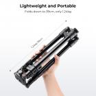 64"/1.6m Camera Tripod Lightweight Vlog Travel Tripod Compact Flexible & Portable 17.6lbs/8kg Load with Portable, for DSLR Cameras O234A1+BH-36 + 4in1 DSLR Camera Cleaning Kit (Lens Dust Blower Cleaner + Cleaning Pen + Macrofiber Cleaning Cloth)