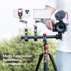 Tripod Kit 60" Carbon Fiber Camera Tripod,Super Lightweight Compact Travel Tripod with 360° Ball Head A225C0+BH-25L and Rotatable Multi-Angle Center Column Set