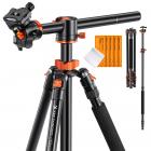 K&F Concept Aluminum Tripod with 360° Ball Head + 5-Pack Microfiber Cleaning Cloths | Professional Photography Kit for DSLR & Mirrorless Cameras