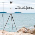 K&F Concept Aluminum Tripod with 360° Ball Head + 5-Pack Microfiber Cleaning Cloths | Professional Photography Kit for DSLR & Mirrorless Cameras