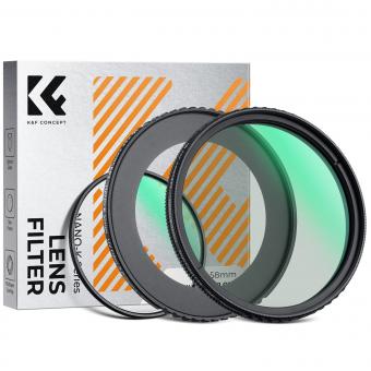 True Color CPL 58mm & UV Filter Adapter Ring Kit for Canon PowerShot V1, HD Optical Glass Multi-Coated Lens Protector with 3M Adhesive, Removal Tool Kit (Fishing Line & Keychains) - Nano-Klear Series