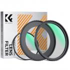 Black Mist 58mm & UV Filter Adapter Ring Kit for Canon PowerShot V1, HD Optical Glass Multi-Coated Lens Protector with 3M Adhesive, Removal Tool Kit (Fishing Line & Keychains) - Nano-Klear Series
