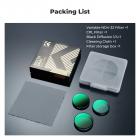 K&F CONCEPT Snap On CPL VND Effect Filter Kit Compatible with DJI Osmo Action 6, 3 Pack CPL Black Diffusion 1/4 ND2-32 Filters HD Optical Glass/Multi-Coated Action Camera Accessories