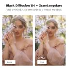 Set di obiettivo grandangolare magnetico K&F CONCEPT e filtro diffusore nero da 1/4 compatibile con DJI Osmo Pocket 4/3, confezione da 2. Obiettivo grandangolare, filtro diffusore nero da 1/4, attacco magnetico, trattamento multistrato, vetro ottico.