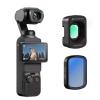 K&F CONCEPT Magnetic Wide Angle Lens & Cool Tone Filter Set Compatible with DJI Osmo Pocket 4/3, 2 Pack Wide-Angle Lens Cool Tone Filter, Magnetic Attach/Multi-Coated/Optical Glass