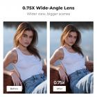 K&F CONCEPT Magnetic Wide Angle Lens & Cool Tone Filter Set Compatible with DJI Osmo Pocket 4/3, 2 Pack Wide-Angle Lens Cool Tone Filter, Magnetic Attach/Multi-Coated/Optical Glass