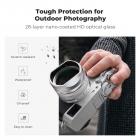 Black Mist 1/4 Filter + Metal Square Hood + Lens Cap Kits Compatible with Fujifilm X100 Series Accessories, Silver