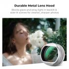 Black Mist 1/4 Filter + Metal Square Hood + Lens Cap Kits Compatible with Fujifilm X100 Series Accessories, Silver