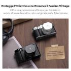 Kit filtro Black Mist 1/4 + paraluce quadrato in metallo + copriobiettivo compatibile con accessori della serie Fujifilm X100, nero