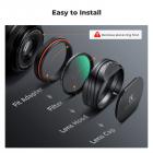Black Mist 1/4 Filter + Metal Square Hood + Lens Cap Kits Compatible with Fujifilm X100 Series Accessories, Black