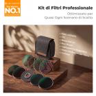 Kit di filtri magnetici per obiettivo K&F Concept da 95 mm (set 9 in 1) CPL+FSND4/8/16/32+Black Mist 1/4+Blue Streak con anello adattatore e tappo, vetro ottico a bassissima riflessione per obiettivi fotografici - Serie Nano-Xcel