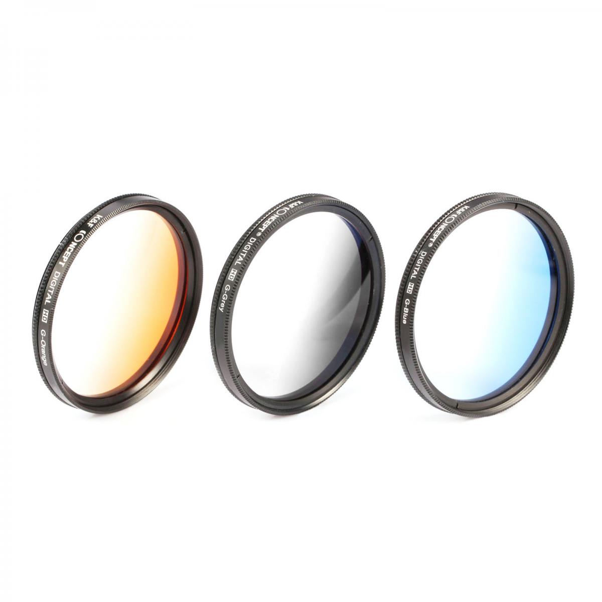 58mm Filter Set (Graduated Orange, Blue, Grey)