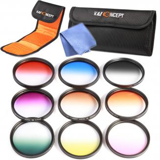 67mm Filtro Kit Graduado Laranja, Azul, Cinza, Vermelho, Roxo, Verde, Rosa, Marrom, Amarelo