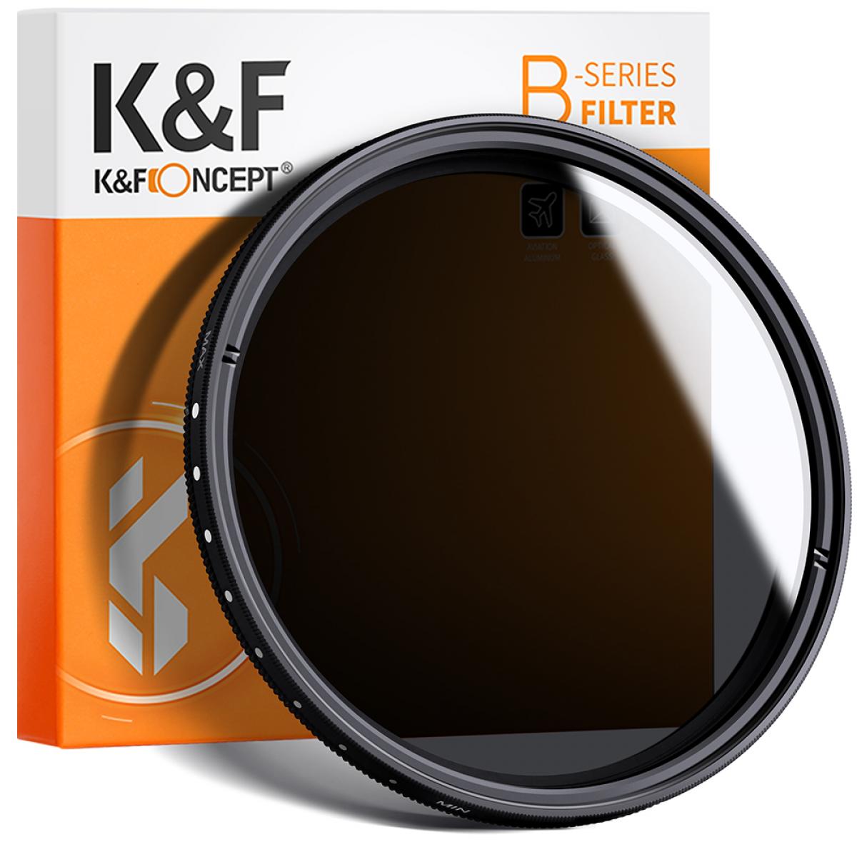 K&F Concept 58mm 可変NDフィルター レンズフィルター 減光フィルター
