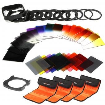 40 in 1 Square Graduated Color ND Filter Kit