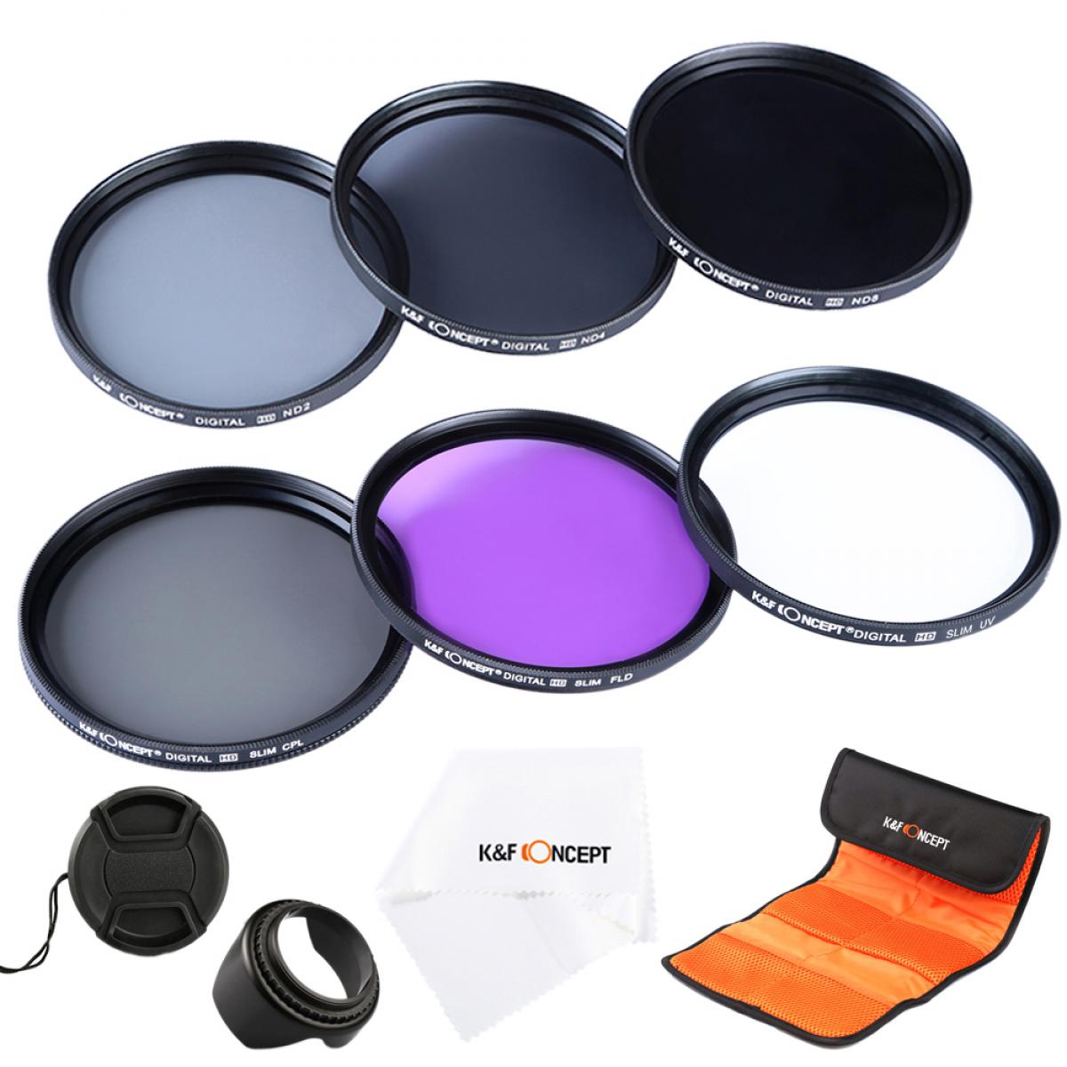 K&F Concept 77mm Filter Set (UV, CPL, FLD, ND2, ND4, ND8)