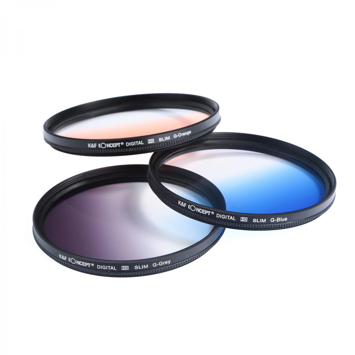58mm Filter Set (UV, CPL, FLD, Graduated Blue, Orange, Gray)