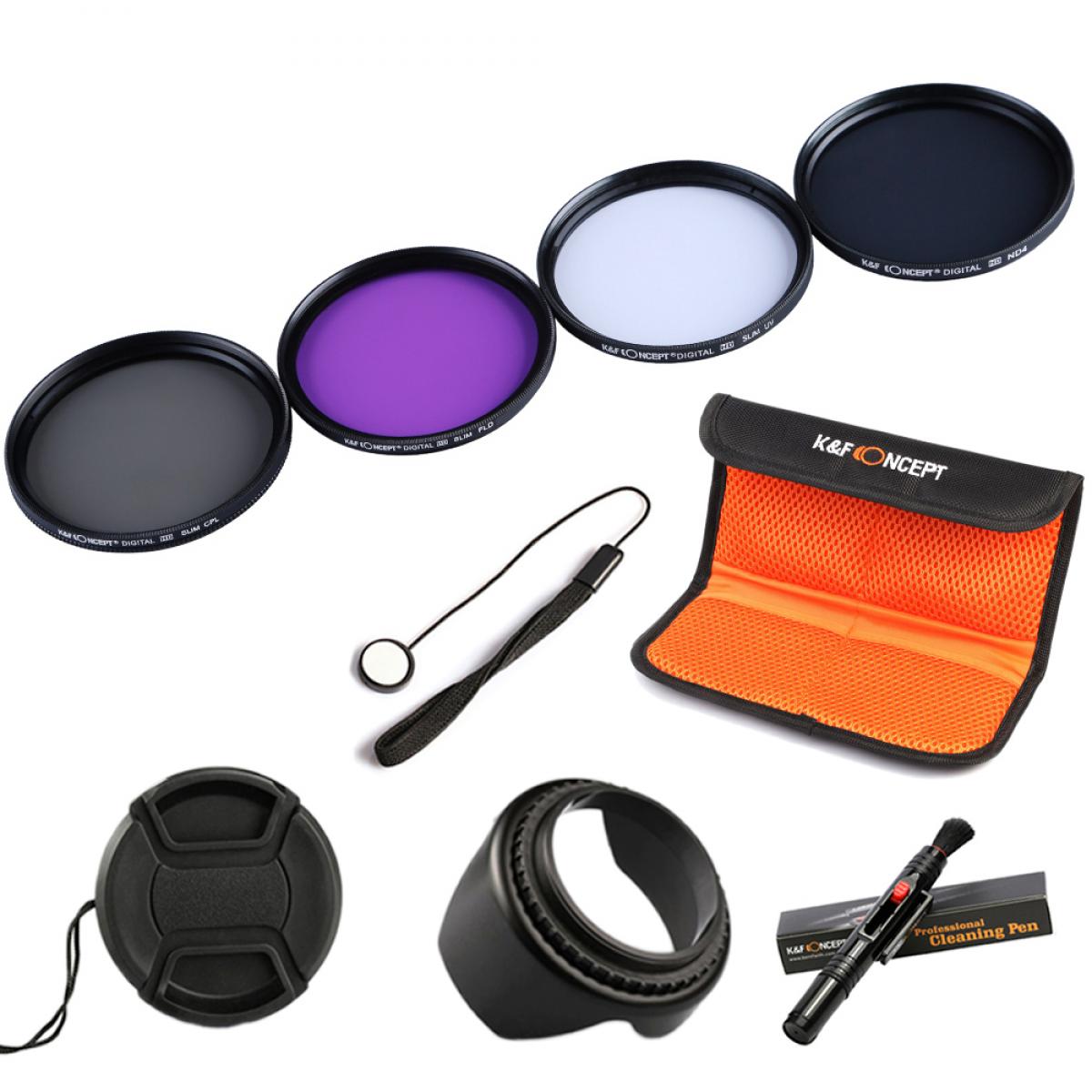 55mm Filter Set (UV, CPL, FLD, ND4, Brush)